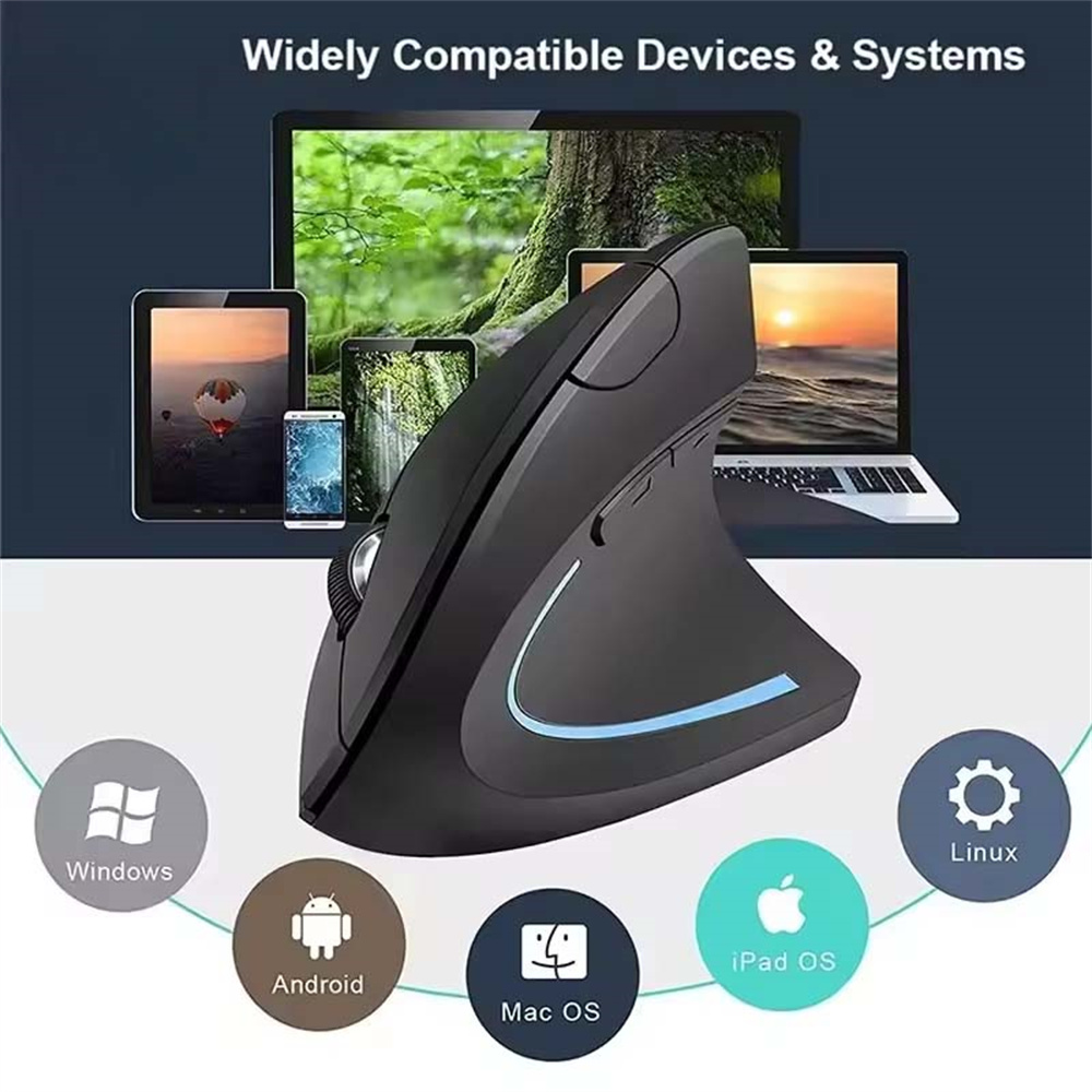 Ergonomic Mouse Vertical - ماوس عمودي 2.4 جيجا هرتز ماوس