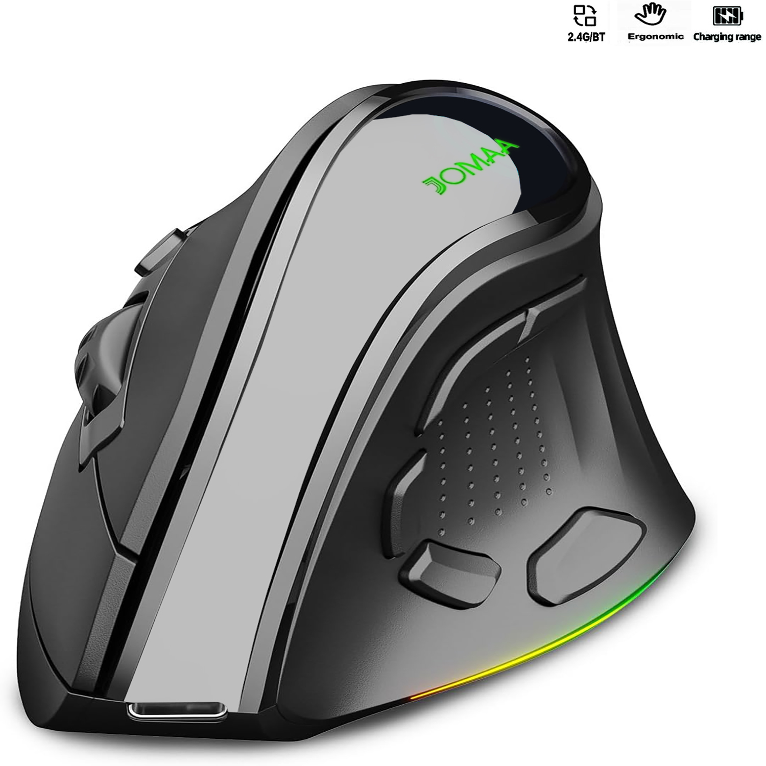 Ergonomic Mouse Vertical - ماوس عمودي لاسلكي مريح لسطح المكتب