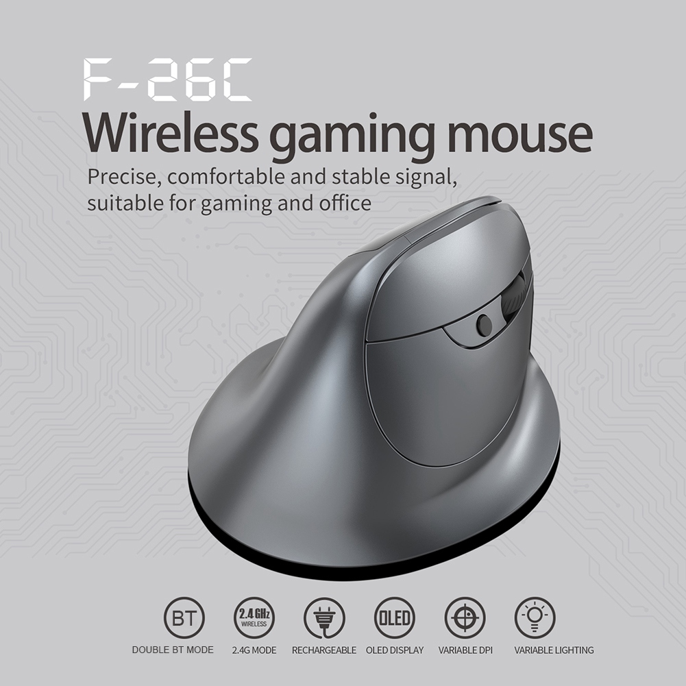 Ergonomic Mouse Vertical - AB53 ماوس لاسلكي عمودي بلوتوث مع