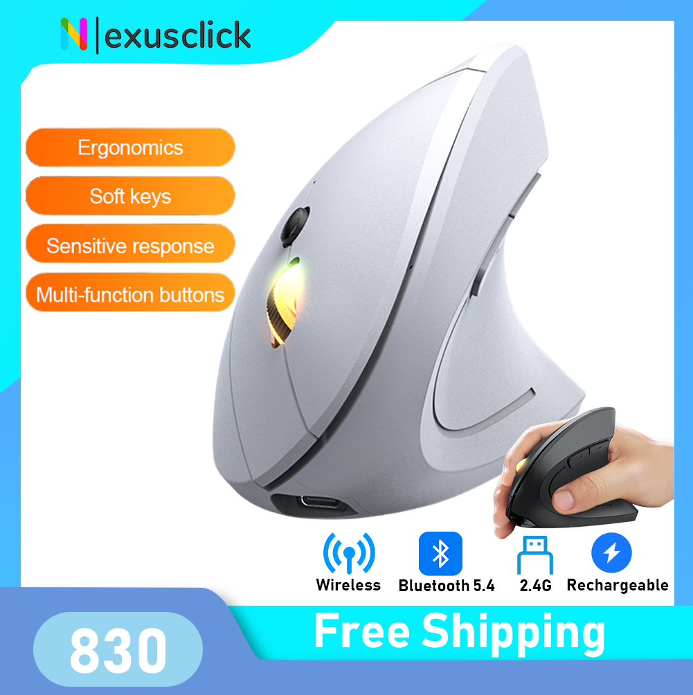 Ergonomic Mouse Vertical - 2.4 جيجا هرتز بلوتوث ماوس لاسلكي