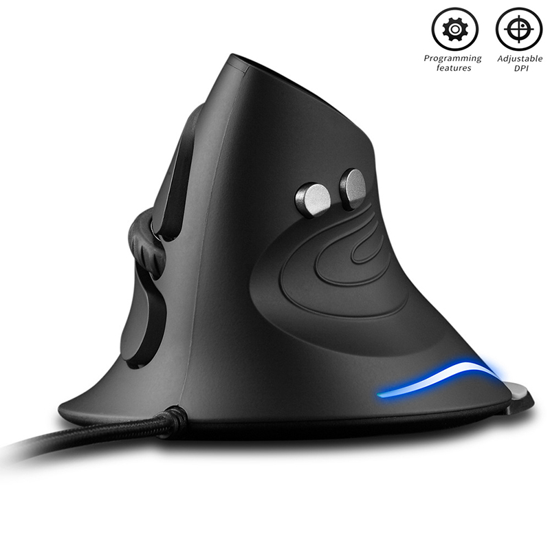 Ergonomic Mouse Vertical - ماوس عمودي سلكي USB مريح مع