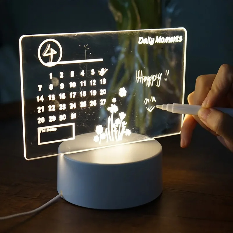 Office Tech Gadgets - لوحة رسائل أكريليك قابلة لإعادة الكتابة