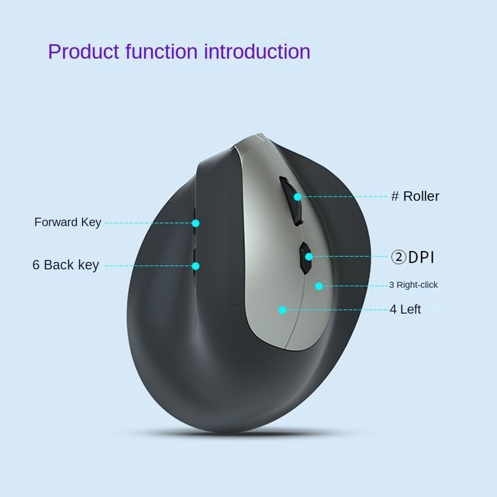 Ergonomic Mouse Vertical - فأرة بصرية مريحة 2.4 جيجاهرتز بدقة