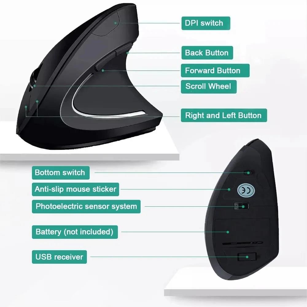 ماوس لاسلكي عمودي يعمل بتقنية  - مراجعة Ergonomic Mouse Vertical وسعره