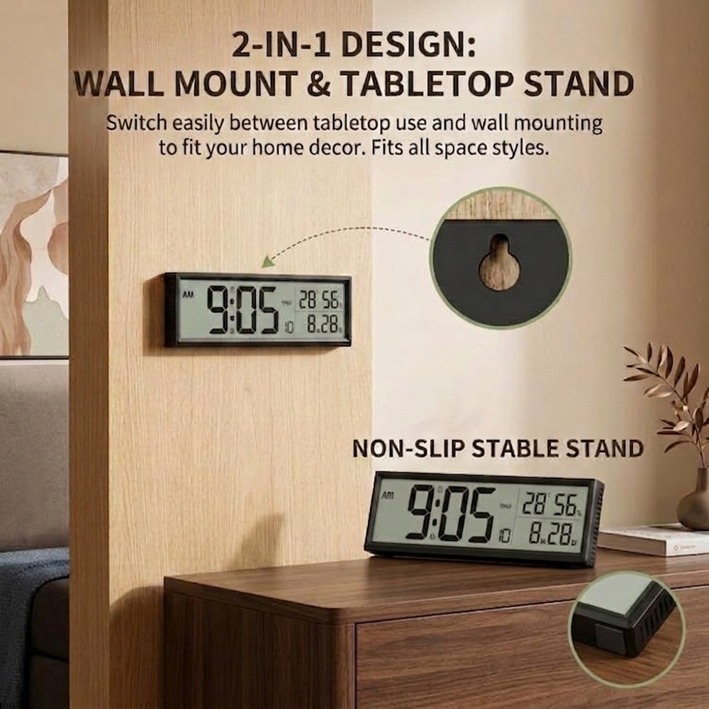 ساعة منبه رقمية مع مؤشر للحرار - مراجعة Office Tech Gadgets وسعره
