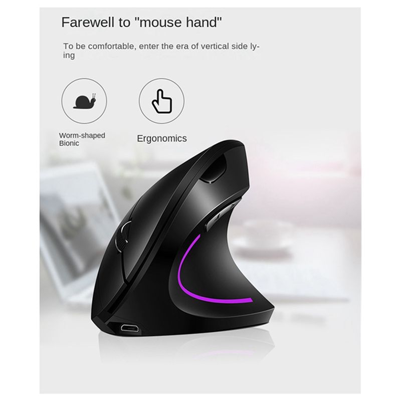 ماوس دويو لاسلكي عمودي 2.4 جيج - مراجعة Ergonomic Mouse Vertical وسعره