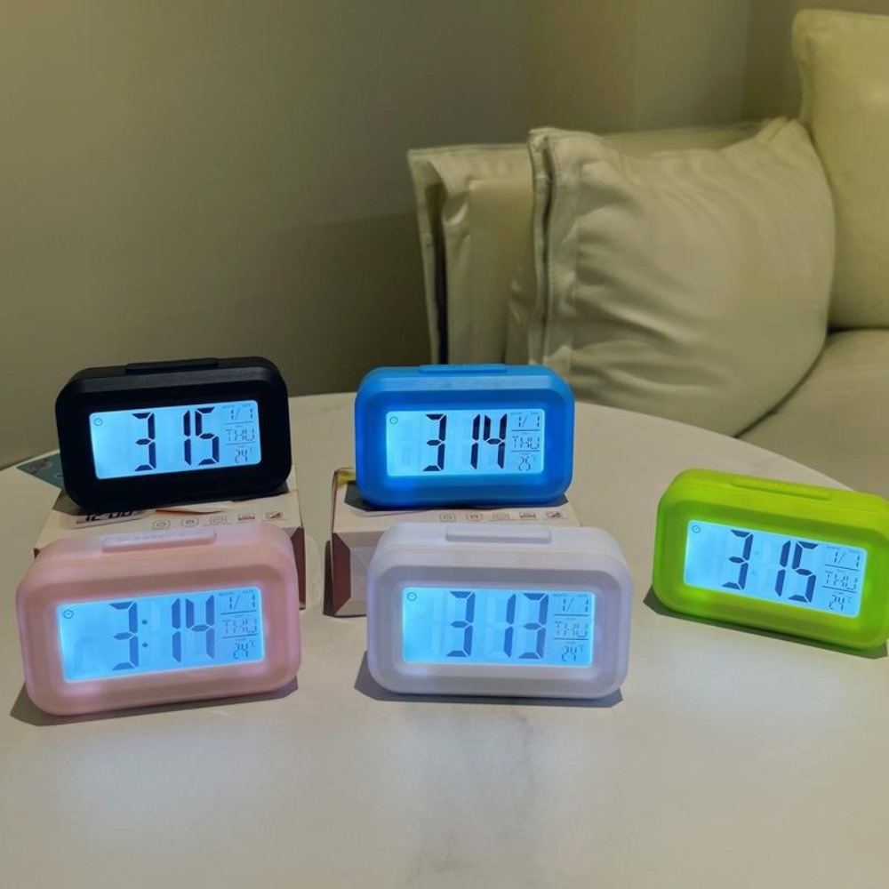 ساعة منبه رقمية بشاشة LCD مع إ - مراجعة Office Tech Gadgets وسعره