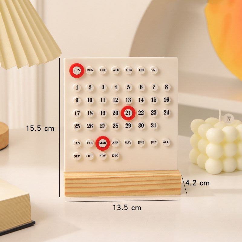 تقويم خشبي أكريليك مصنوع يدويً - مراجعة Office Tech Gadgets وسعره