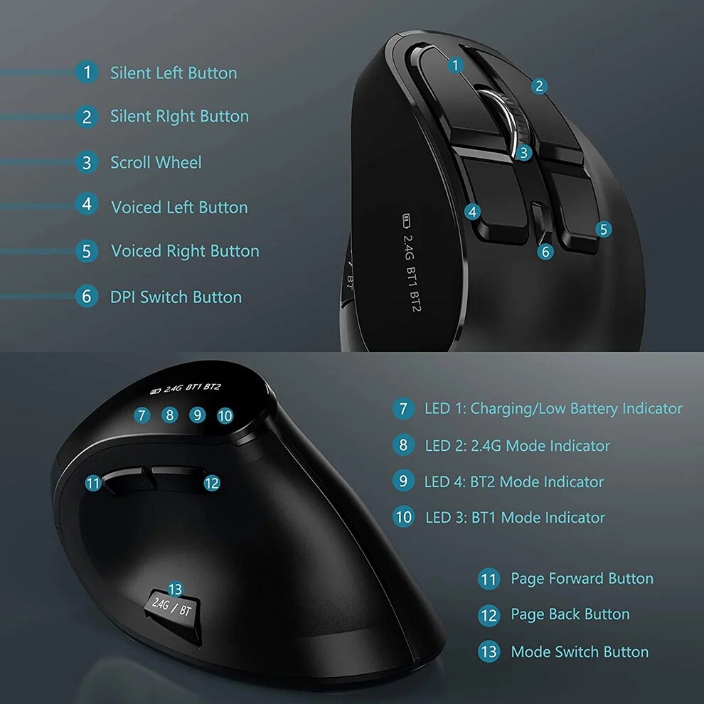 JOMAA 2.4G ماوس لاسلكي قابل لإ - مراجعة Ergonomic Mouse Vertical وسعره