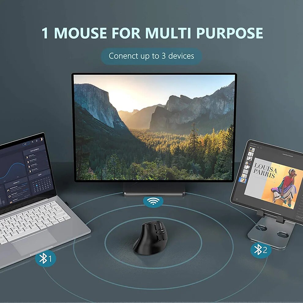 JOMAA 2.4G ماوس لاسلكي قابل لإ - مراجعة Ergonomic Mouse Vertical وسعره